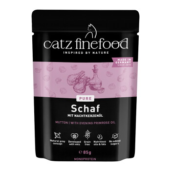Offizielles Produktfoto: Catz finefood Nassfutter Katze Pure Adult Schaf