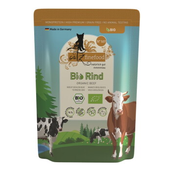 Offizielles Produktfoto: Catz finefood Nassfutter Katze Bio Adult No. 507 Rind