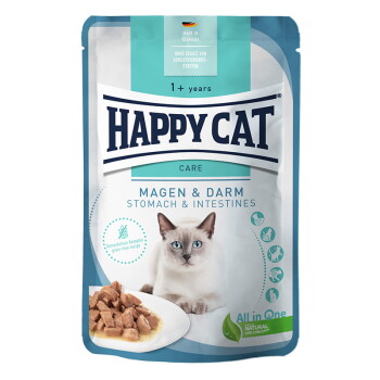 Offizielles Produktfoto: HAPPY CAT Care Nassfutter Katze Adult, Magen & Darm, Meat in Sauce