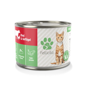 Offizielles Produktfoto: Fellicita Rind & Geflügel für Kitten