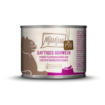 Offizielles Produktfoto: MjAMjAM Nassfutter Katze Adult, Purer Fleischgenuss Schwein