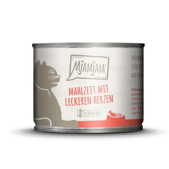 Offizielles Produktfoto: MjAMjAM Nassfutter Katze Adult mit Herzen