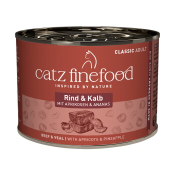 Offizielles Produktfoto: Catz finefood Nassfutter Katze Classic Adult Rind und Kalb