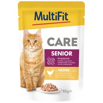Offizielles Produktfoto: MultiFit Care Nassfutter Katze Senior mit Huhn