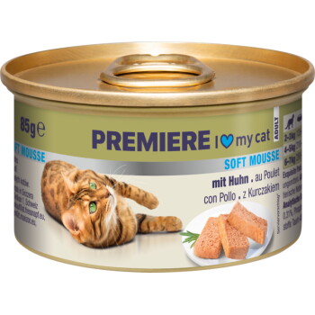 Offizielles Produktfoto: PREMIERE Soft Mousse Nassfutter Katze Adult Huhn