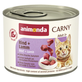 Offizielles Produktfoto: animonda Carny Nassfutter Katze Adult Lamm und Rind