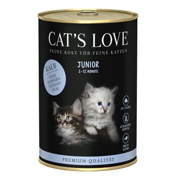 Offizielles Produktfoto: CAT'S LOVE Nassfutter Katze Junior Kalb
