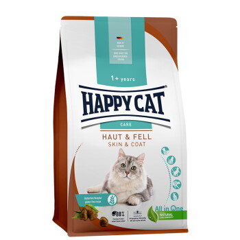 Offizielles Produktfoto: HAPPY CAT Care Trockenfutter Katze Adult, Haut & Fell