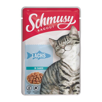 Offizielles Produktfoto: Schmusy Ragout Nassfutter Katze Adult in Sauce Lachs