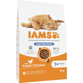 Offizielles Produktfoto: IAMS Advanced Nutrition Trockenfutter Katze, Adult ab 1 Jahr, Light, Huhn