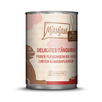 Offizielles Produktfoto: MjAMjAM Nassfutter Katze Adult Purer Fleischgenuss Känguru