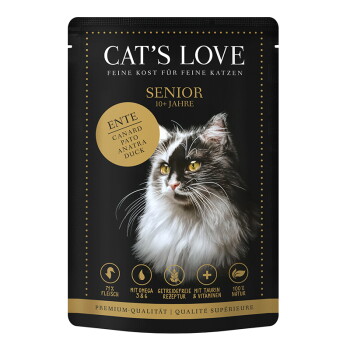 Offizielles Produktfoto: CAT'S LOVE Nassfutter Katze Senior in Gelee Ente
