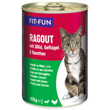 Offizielles Produktfoto: FIT+FUN Ragout Wild, Geflügel und Karotten