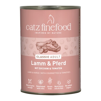 Offizielles Produktfoto: Catz finefood Nassfutter Katze Classic Adult Lamm und Pferd
