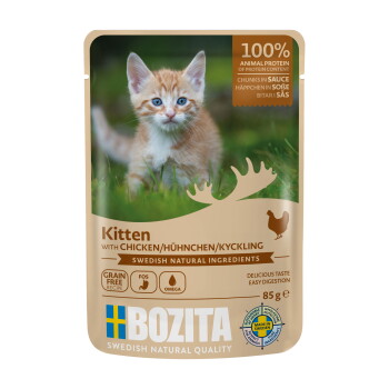 Offizielles Produktfoto: BOZITA Kitten Häppchen Hühnchen