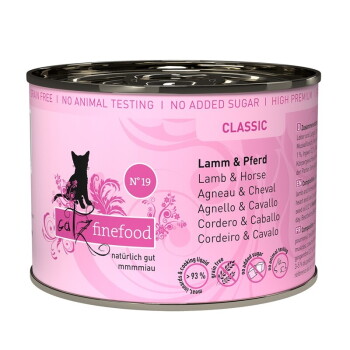 Offizielles Produktfoto: Catz finefood Nassfutter Katze Classic Adult No. 19 Lamm und Pferd