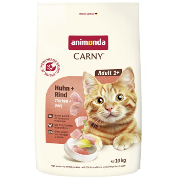 Offizielles Produktfoto: animonda Carny Trockenfutter Katze Adult Huhn und Rind