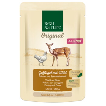 Offizielles Produktfoto: REAL NATURE Original Nassfutter Katze, Adult, Geflügel mit Wild