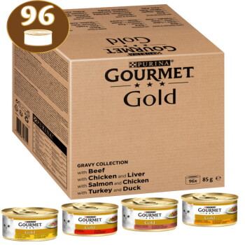 Offizielles Produktfoto: GOURMET Gold Zarte Häppchen Katzennassfutter Sorten-Mix