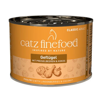 Offizielles Produktfoto: Catz finefood Nassfutter Katze Classic Adult mit Geflügel