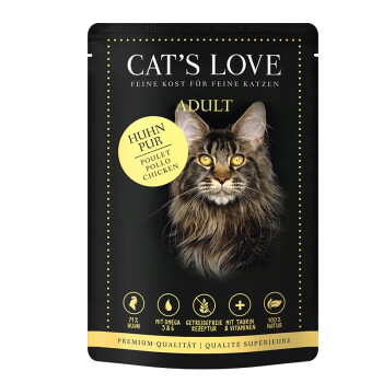 Offizielles Produktfoto: CAT'S LOVE Nassfutter Katze Adult in Gelee Huhn pur
