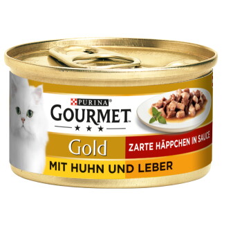 Offizielles Produktfoto: GOURMET Gold Zarte Häppchen Huhn und Leber