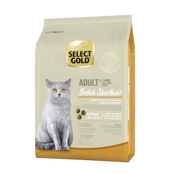 Offizielles Produktfoto: SELECT GOLD British Shorthair Adult Geflügel und Lachs