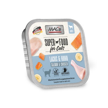 Offizielles Produktfoto: MAC's Nassfutter Katze Adult Lachs und Hühnchen