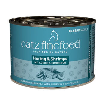 Offizielles Produktfoto: Catz finefood Nassfutter Katze Classic Adult Hering und Shrimps