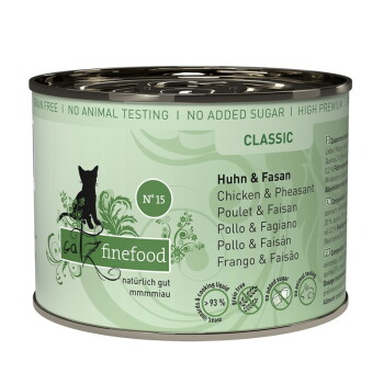 Offizielles Produktfoto: Catz finefood Nassfutter Katze Classic Adult No. 15 Huhn und Fasan