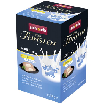 Offizielles Produktfoto: animonda Vom Feinsten Nassfutter Katze, Adult, Milkies mit Huhn und Milchkern