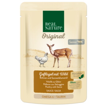 Offizielles Produktfoto: REAL NATURE Original Nassfutter Katze, Senior Geflügel mit Wild