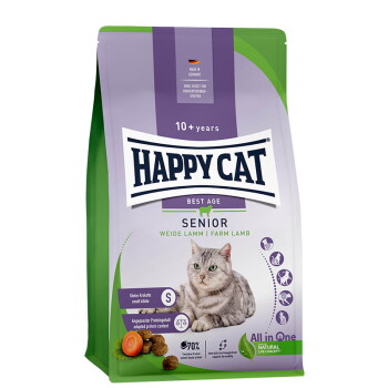 Offizielles Produktfoto: HAPPY CAT Trockenfutter Katze Senior, Weide-Lamm