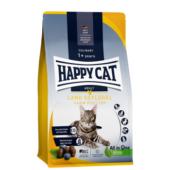 Offizielles Produktfoto: HAPPY CAT Culinary Trockenfutter Katze Adult, Land-Geflügel
