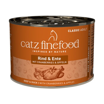 Offizielles Produktfoto: Catz finefood Nassfutter Katze Classic Adult Rind und Ente