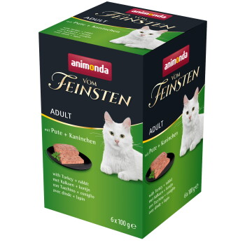 Offizielles Produktfoto: animonda Vom Feinsten Nassfutter, Katze, Adult mit Pute und Kaninchen