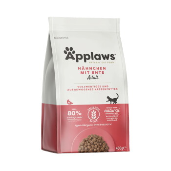 Offizielles Produktfoto: Applaws Trockenfutter Katze Adult Huhn mit Ente