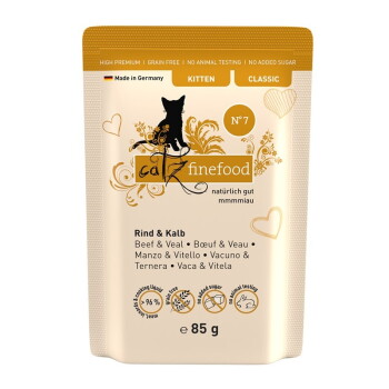 Offizielles Produktfoto: Catz finefood Nassfutter Katze Classic Kitten No. 7 Rind und Kalb