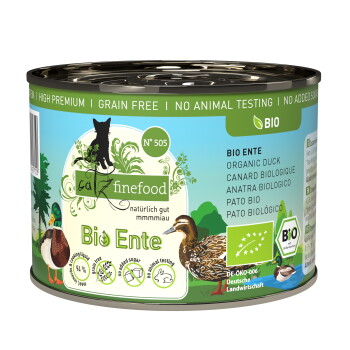 Offizielles Produktfoto: Catz finefood Nassfutter Katze Bio Adult No. 505 Ente
