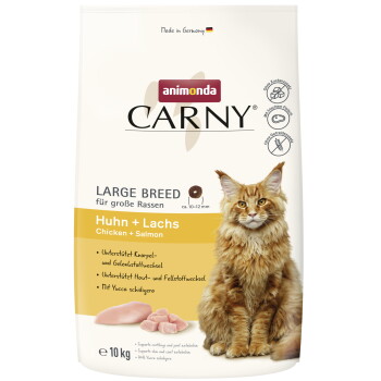 Offizielles Produktfoto: animonda Carny Trockenfutter Katze, Adult, Large Breed, Huhn und Lachs