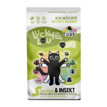 Offizielles Produktfoto: Lucky Lou Trockenfutter Katze, Adult, Geflügel und Insekten