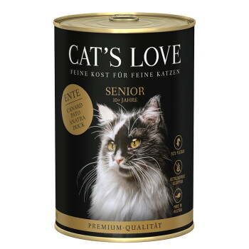 Offizielles Produktfoto: CAT'S LOVE Nassfutter Katze Senior Ente