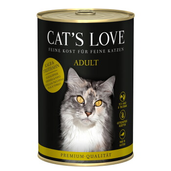 Offizielles Produktfoto: CAT'S LOVE Nassfutter Katze Adult Kalb und Truthahn