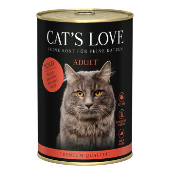 Offizielles Produktfoto: CAT'S LOVE Nassfutter Katze Adult Rind pur