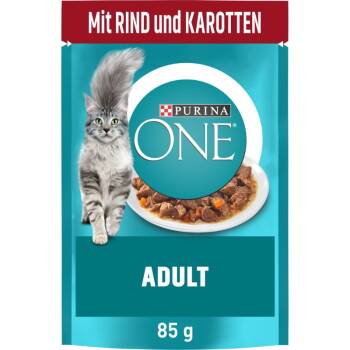 Offizielles Produktfoto: Purina ONE Adult mit Rind und Karotten