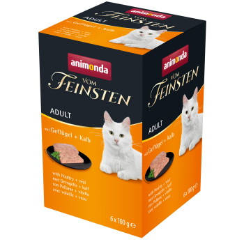 Offizielles Produktfoto: animonda Vom Feinsten Nassfutter, Katze, Adult Kalb und Geflügel