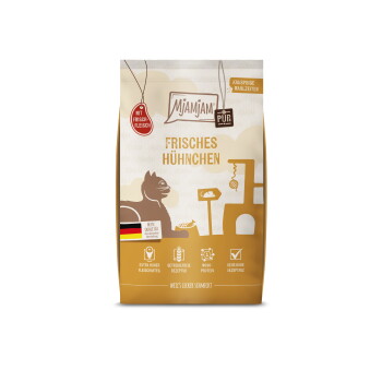 Offizielles Produktfoto: MjAMjAM Trockenfutter Katze, Adult, Knusprige Mahlzeiten Pur Hühnchen