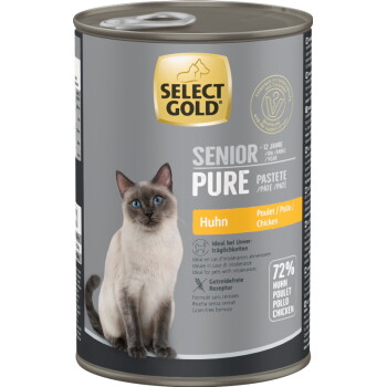 Offizielles Produktfoto: SELECT GOLD Nassfutter Katze Senior Acceptance Huhn