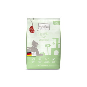 Offizielles Produktfoto: MjAMjAM Trockenfutter Katze, Stelilised, Knusprige Mahlzeiten Geflügelfleisch