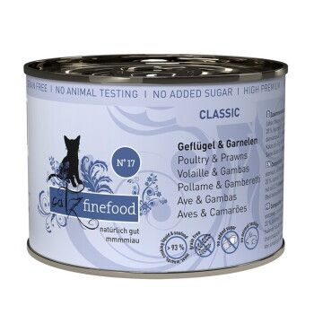 Offizielles Produktfoto: Catz finefood Nassfutter Katze Classic Adult No. 17 Geflügel und Garnele